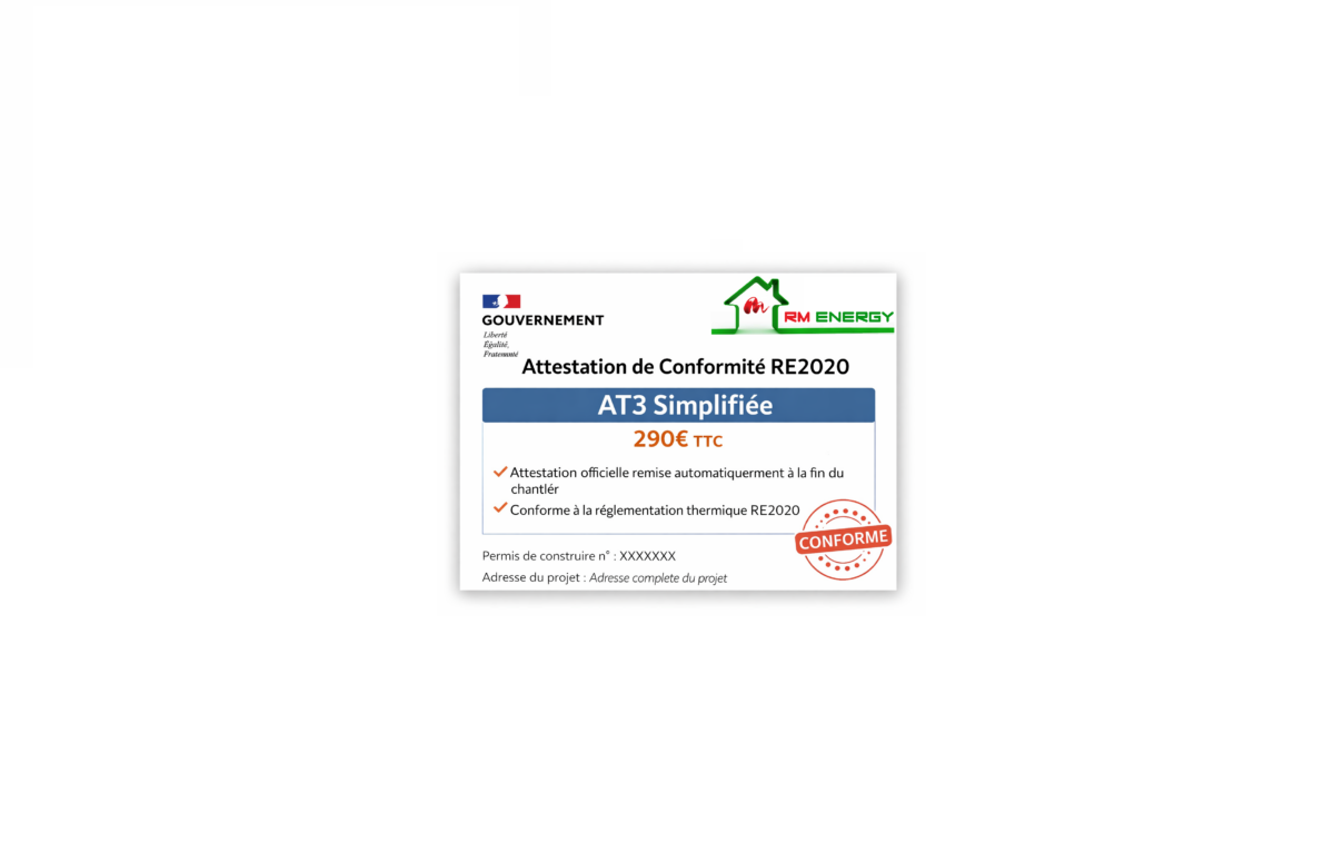 AT3 RE2020 Extension &ndash; Attestation &agrave; distance 290&euro; TTC Wittenheim